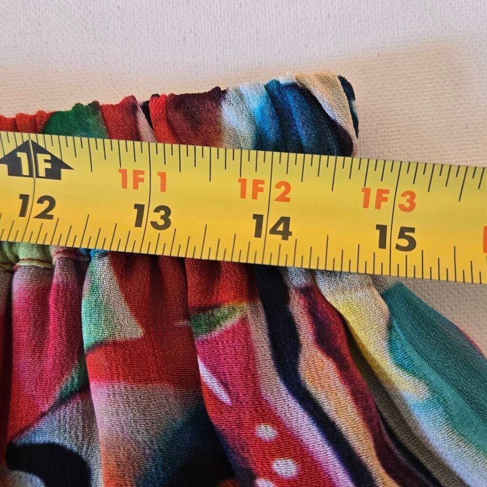 Sterling Styles Womens Artistic Boho Wide-Leg Crop Palazzo Pants Multicolor OS - Picture 6 of 12